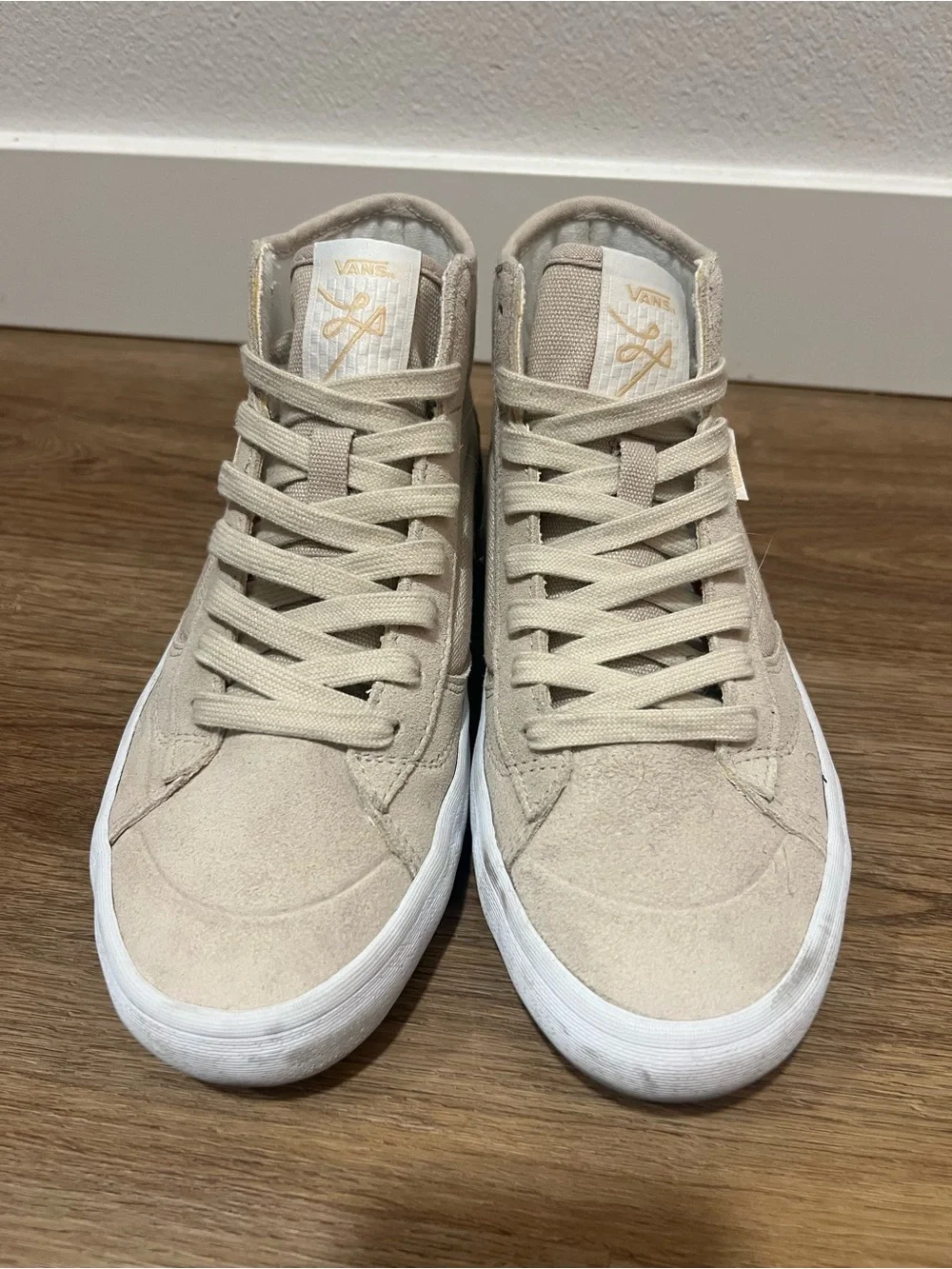 Vans Women’s Mid-Top Sneakers in Light Beige